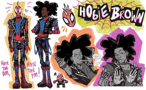 Hobie Brown Concept, All Spiderman, Hobie Brown, Spiderman 3, Spiderman Spider, Verse Art, Spider Gwen, Brown Art, Amazing Drawings