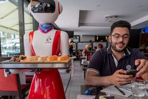 High-Tech Restaurants - London Restaurants With Robot Waiters Robot Waiter, Best Restaurants In London, Restaurants London, Restaurants In London, Bakery Shop, London Restaurants, Jet Plane, Serving Food, Best Restaurants