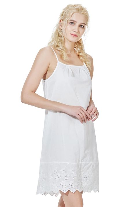 PRICES MAY VARY. Material: 100% cotton with beautiful Broderie Anglaise lace at the bottom. Size: Available in 4 sizes. Length range from 35-38inch. Shoulder Strap: Adjustable, the classic full slip dress is a small A-line skirt extender to match your summer outfits. Occasion: The skirt slip is an exquisite accessory for your wardrobe, slip is often worn to prevent the show through of intimate undergarments such as panties or a brassiere when standing in front of a bright light source. Wash and 1920s Vintage Dresses, Skirt Extender, 1920s Vintage, Cotton Slip, Slip Skirts, Full Skirts, Lounge Lingerie, Vestidos Vintage, Polyester Dress