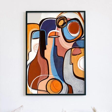 Statement Art Living Room, Faces Abstract, Abstract Expressionist Art, Art Faces, Soyut Sanat Tabloları, Expressionist Art, Statement Art, Modern Art Paintings, Abstract Expressionist