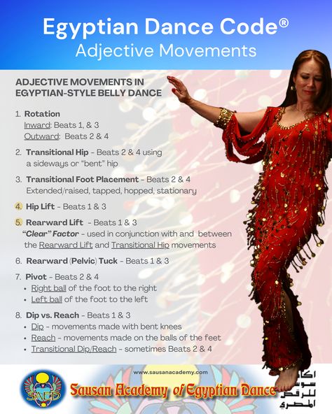 Adjective movements in Egyptian-style belly dance Arab Desserts, Belly Dance Moves, Egyptian Dance, Belly Dance Lessons, Women Tips, I Dream Of Jeannie, Dream Of Jeannie, Belly Dance Outfit, Egyptian Style