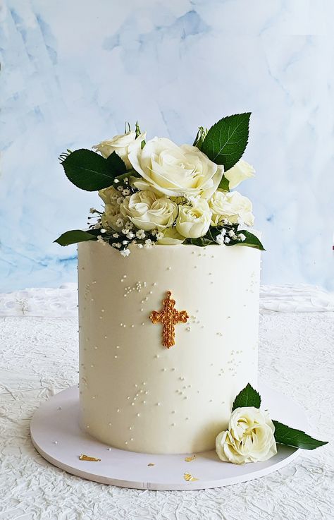 Minimalist Floral Buttercream cake Floral Buttercream Cake, Cake Buttercream, Christening Cake, Buttercream Cake, Lesson Plan, Christening, Butter Cream, Wedding Cakes, Cake