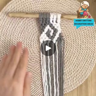 Diy intermadiate macrame, Reverse double half hitch knot spiral pattern 🤍🩶🤍 | By Hobby Knitting Decoration IdeasFacebook Double Half Hitch Knot, Hitch Knot, Rose Coloring Pages, Macrame Wall Hanging Tutorial, Half Hitch Knot, Spiral Pattern, Macrame Wall, Macrame Wall Hanging, Macrame