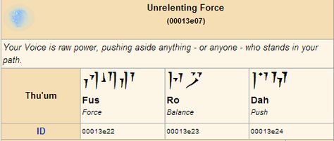 http://uesp.net/wiki/Skyrim:Unrelenting_Force a dragon shout chestpiece is pmuch my dream rn Rune Tattoo, Skyrim, Runes, Tattoo Designs, Tattoos