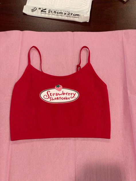 Strawberry Tank Top, Strawberry Theme, Y2k Tank Top, Y2k Tank, Powerpuff Girl, Cool Tanks, Purple Tank, Red Tank, Red Tank Tops