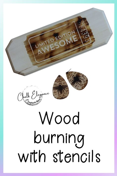 DIY wood burning with stencils Wood Burning Gel, Photo Transfer Onto Wood, Diy Wood Burning, Silk Screen Stencils, Wood Burning Tips, Wood Burning Tool, Christmas Gifts To Make, Diy Labels, Wood Burning Crafts