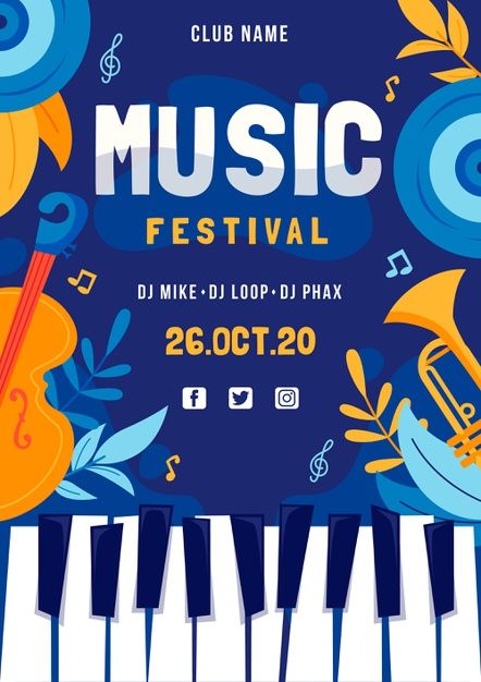 Music Festival Poster Ideas, Kids Poster Design, Recital Poster, Events Poster, Music Note Logo, Music Festival Logos, Concert Poster Design, Festival Logo, Facebook Cover Design