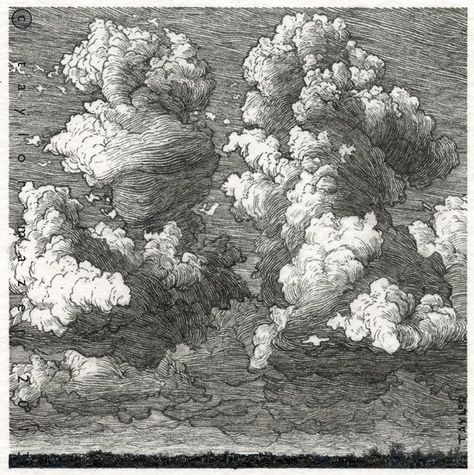 Sky Drawings, Franklin Booth, Sky Lover, Art Clouds, Cloud Drawing, Landscape Drawings, 판타지 아트, Chiaroscuro, Ink Illustrations