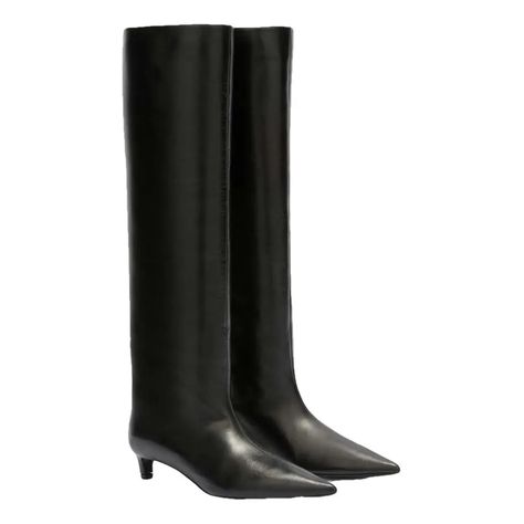 Leather boots Jil Sander Black size 38 EU in Leather - 47147168 Jil Sander Boots, Wide Shaft Boots, Jill Sander, Pointed Boots, Women Boots, Red Shorts, Boots For Women, Short Boots, Jil Sander