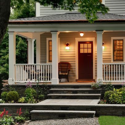 Traditional Exterior front porch Design Ideas, Pictures, Remodel and Decor Front Porch Design Ideas, Front Porch Columns, Porch Kits, Porch Design Ideas, Porch Remodel, Building A Porch, Porch Columns, Front Porch Design, Porch Railing