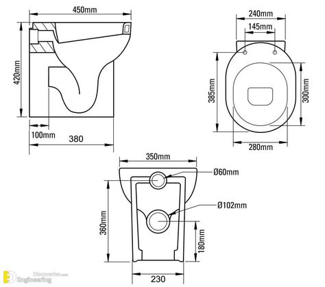 Top 40 Useful Standard Dimensions - Engineering Discoveries Indian Toilet, Toilet Dimensions, Roper Rhodes, Bathroom Decals, Bathroom Dimensions, Architectural Engineering, Toilet Room, Small Toilet, Kitchen Renovations