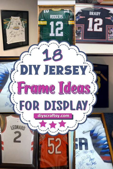 DIY Jersey Frame Baseball Shadow Box Ideas Display, Diy Jersey Display Case, Volleyball Shadow Box Ideas, Football Shadow Box Ideas, Jersey Shadow Box Ideas, Jersey Frame Ideas, Football Jersey Display Ideas, Frame Jersey Ideas, Jersey Display Ideas