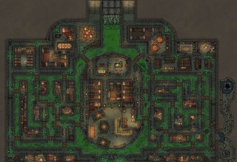 ArtStation - Battle Map | Undercity Sewer Town, Jeff Todd Cartographers Guild, Fantasy City Map, Village Map, Dnd World Map, Map Making, Battle Map, Tabletop Rpg Maps, Rpg Map, Dungeon Maps