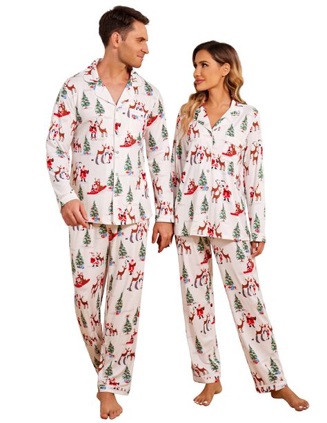 PRICES MAY VARY. SOFT MATERIA -The Ekouaer Classical family matching pajamas sets are made of 95%Polyester+5%Spandex fabric that is soft and smooth,skin-friendly,which can provide your family with comfort in christmas months.We use HIGH-QUALITY FABRICS, so our PJs are designed to accommodate shrinking; We want our customers to be entirely satisfied with our PJs. DESIGN OF PATTERN - Ekouaer Christmas family sets comes in sizes for men ,women,boys and girls , available in the Several patterns.the Cute Matching Christmas Pjs Couples, Family Xmas Pjs, Pajamas Long Sleeve, Family Matching Pajamas, Family Pjs, Matching Christmas Pajamas, Plaid Pajama Pants, Christmas Pajama Set, Winter Pajamas