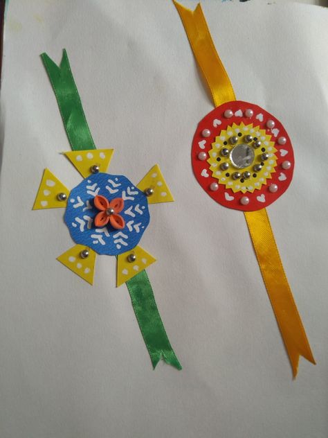 Paper Rakhi, Rakhi Making, Craft Projects For Kids, Crafts Projects, Projects For Kids, Craft Projects, For Kids