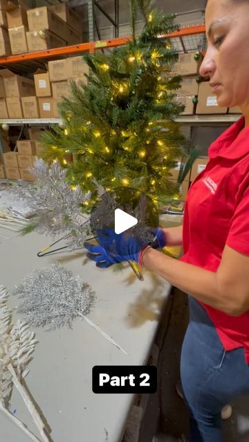 Seasonscapes on Instagram: "Part 2 - Next step placing stems and fillers. Remember to shape pieces before you attach to tree and evenly distribute your decor. We finish up by adding a few ornaments and ribbon loops. Follow for Part 3 tomorrow. #christmastreetoppers #christmas2024 #christmasdecoratinghacks #christmasdesigninspo #christmasiscoming #commercialchristmasdecor #professionalchristmasdecorator" Ribbon On Tree, Xmas Tree Ideas, Ornament Clusters, Christmas Decorating Hacks, Tree Fillers, Christmas Decora, Ribbon Tree, Next Step, Christmas Is Coming