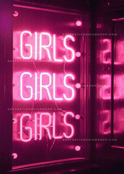 Pink Neon Sign, Catty Noir, Sign Image, Aesthetic Shop, Girl Sign, 2000s Aesthetic, Neon Aesthetic, Pink Girly Things, Pink Vibes