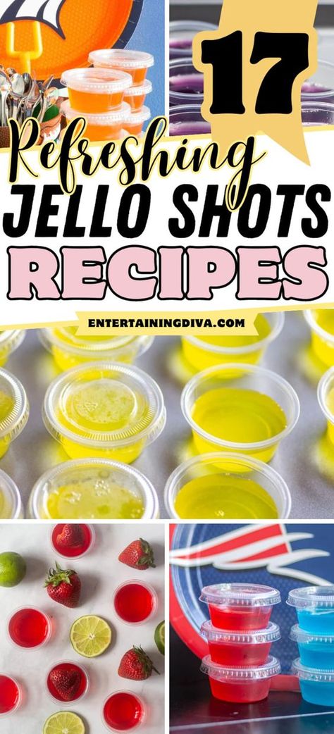 Are you a Jello Shots lover? Then you have to try out all of these Jello Shots flavors and colors. Pick the recipes you like and make it for your next party! Your guests will love these! Starburst Watermelon Jello Shots, How To Make Jello Shots, Pink Jello Shots, Wine Jello Shots, Syringe Jello Shots, Pink Jello, Blue Hawaiian Jello Shots, Rum Jello Shots, Recipes For Fun