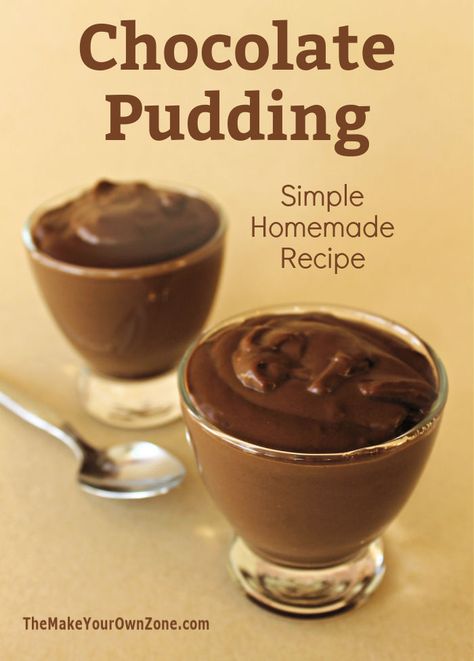 Homemade Chocolate Pudding Recipe, Pudding Recipes Homemade, Chocolate Pudding Recipe, Homemade Chocolate Pudding, Pudding Flavors, Trifle Pudding, Chocolate Pudding Recipes, Homemade Pudding, Healthy Menu