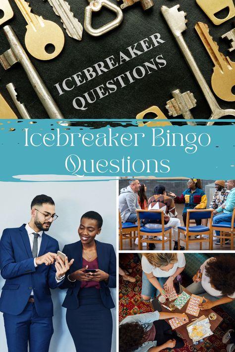 Icebreaker Bingo Questions, 53 Templates & Prompts For Groups - Fun Party Pop Bingo Questions, Work Bingo, Icebreaker Bingo, Work Party Games, Large Group Games, Ice Breaker Questions, Office Games, Party Pops, Boring Day