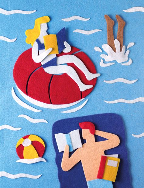 Felt Collage by Jacopo Rosati Diy With Kids, Fuzzy Felt, Cut Out Art, Paper Cutout Art, Paper Illustration, Arte Sketchbook, Paper Cut Art, Paper Cutout, Paper Sculpture