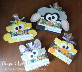 Easter Treat Holders, Easter Treat Box, Wood Element, Easter Gift Boxes, Easter Treat Bags, Treat Basket, Paper Creations, Treat Holder, Spring Cards