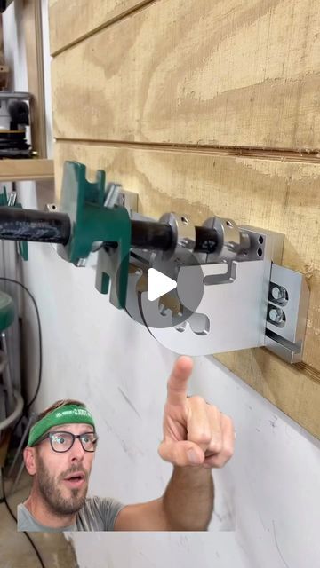 Travis Collins on Instagram: "Genius! Wall mounted with stops at 3 angles. Perfect for small workshops!  @rstoolcompany sells the clamp brackets  #woodworking #woodworker #workshop #garageshop #sheshed #clamps #glueup" Clamp Tool, Woodworking Clamps, Garage Shop, She Sheds, Wall Mount Bracket, Home Repairs, Wall Mount, Woodworking, Repair