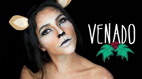 Cute Deer Makeup Tutorial https://www.youtube.com/watch?v=mEPbZPutqqA Deer Makeup Tutorial, Deer Makeup, Up Halloween, Reno, Makeup Artist, Deer, Halloween Face Makeup, Dye, Halloween