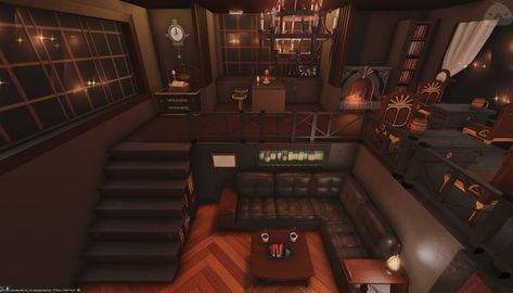 Ffxiv Bar Housing, Ffxiv Housing Tavern, Ffxiv Private Chamber Ideas, Ffxiv Room Ideas, Ffxiv Interior Design, Ff14 Apartment Ideas, Ffxiv Apartment Design, Ffxiv Housing Ideas Apartment, Bar Decals Bloxburg