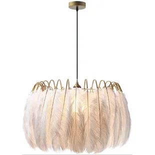 Plug In Lights, Feather Chandelier, Feather Lamp, Plug In Pendant Light, Bedroom Pendant, Pendant Lighting Bedroom, Romantic Bedroom, Hanging Chandelier, Living Room White