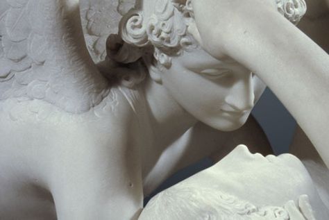 Psyche Revived by Cupid's Kiss by Canova | DailyArt Magazine Cupid's Kiss, Neoclassical Art, Antonio Canova, Cupid And Psyche, Louvre Paris, Louvre Museum, Marble Statues, Marble Art, Marble Sculpture