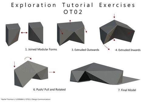 Modular form exploration - Concept diagrams. Form Exploration Architecture, Form Generation Architecture, Module Architecture, Architectural Trees, Form Architecture, Module Design, Model Sketch, Geometry Design, Public Space Design