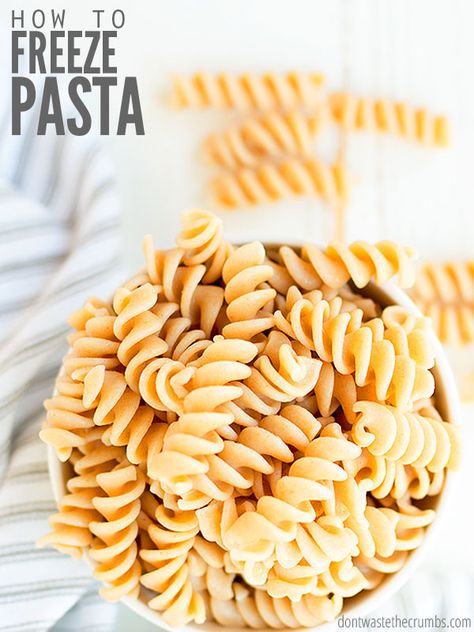 How to Freeze Cooked Pasta | Don't Waste the Crumbs! | Bloglovin’ How To Freeze Cooked Pasta, Freeze Pasta, Freezing Pasta, Freezing Cooked Pasta, Freezer Prep, Pasta With Olives, Culinary Tips, Pasta With Meat Sauce, Bulk Cooking