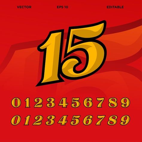 Vector racing number effect design templ... | Premium Vector #Freepik #vector #livery #track #red-3d #race-track Race Numbers Design, Numbers Design, Pinstriping Designs, Number Design, Pinstriping, Race Track, Vector Photo, Design Template, Premium Vector