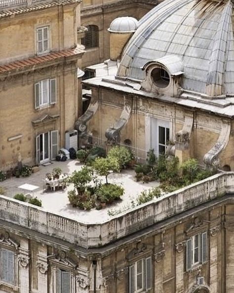 EUROPEAN ANTIQUES on Instagram: “R O O F T O P Heaven | Spectacular terrace in Rome | via @dunesdoons and @lifeanddecor * * * #roma #rome #romae #italy #europe…” Rooftop Garden, Paris Apartments, French Garden, Roof Garden, Rooftop Terrace, The Roof, Oh The Places Youll Go, تصميم داخلي, Outdoor Spaces