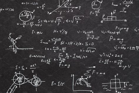 physics formula chalkboard by Photo Drive Studio on @creativemarket Physics Chalkboard, Chalkboard Aesthetic, Charles Law, Slate Board, Physics Formulas, Witch Stuff, School Chalkboard, Chalkboard Style, Dead Poets Society