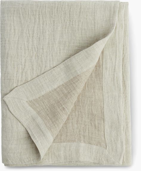 Made from the finest quality Italian linen, utilizing both traditional and technologically savvy techniques, the DWR Linen Coverlet (2021) is a modern classic. DWR Bedding is designed by Judy White, an accomplished interior and product designer with clients that include the likes of Calvin Klein. Machine washable. Made in Italy. | DWR Linen Coverlet, Beige, Queen at Design Within Reach Dwr Bedding, Italian Bed, Italian Home, Down Comforter, Design Within Reach, Subtle Textures, Sleek Fashion, Bed Styling, How To Make Bed