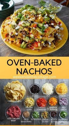 Lime Sour Cream, Nachos Recipe Beef, Baked Nachos, Nachos Recipe Easy, Recipe Beef, Nachos Recipe, Mexican Dishes, Tortilla Chips, Oven Baked