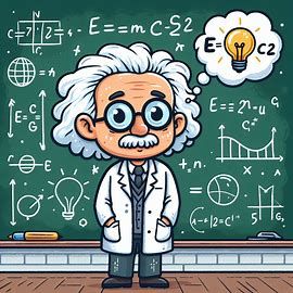 Physics Cartoon, Einstein Drawing, Kids Science Lab, Science Cartoons, Art Room Posters, Funny Cartoon Characters, Little Einsteins, School Decor, Cartoon Photo