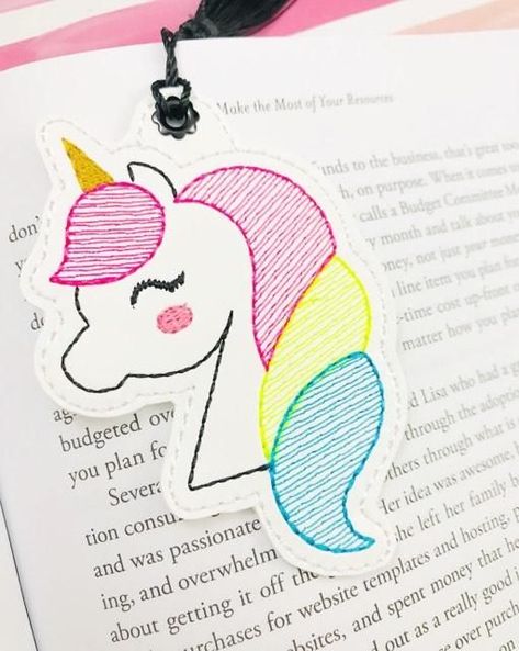 Needlepoint Unicorn Bookmark with a tassle Unicorn Bookmark, School Bookmarks, Reading Bookmarks, Bookmark Craft, Bookmarks Kids, Unicorn Theme, Diy Bookmarks, Beautiful Words Of Love, Homeschool Activities