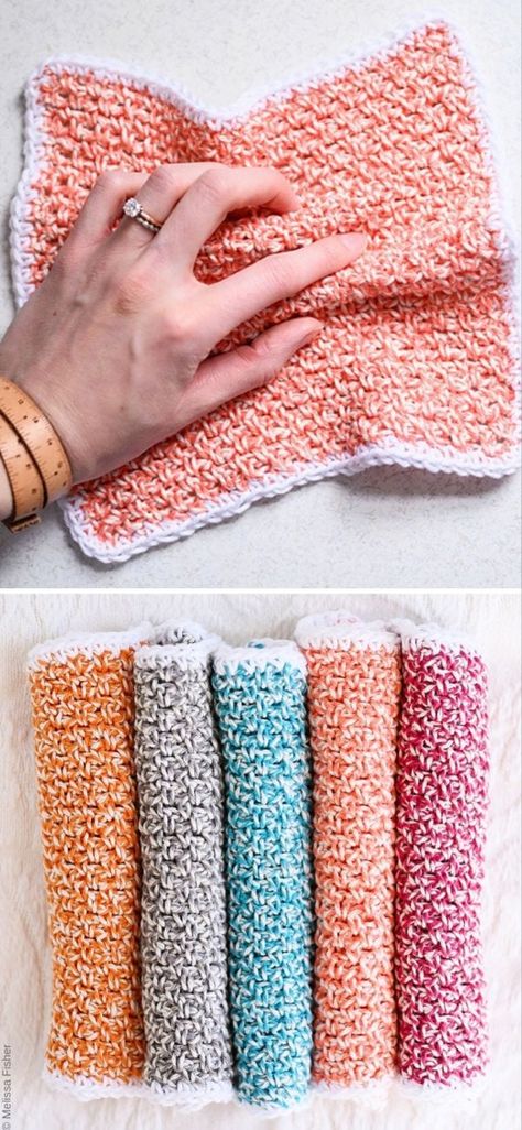 Crochet Dishcloths Free Patterns, Crochet Washcloth Free, Crochet Dish Cloth Free Pattern, Crochet Washcloth Pattern, Crochet Scrubbies, Confection Au Crochet, Dishcloth Crochet Pattern, Washcloth Pattern, Crochet Dishcloth