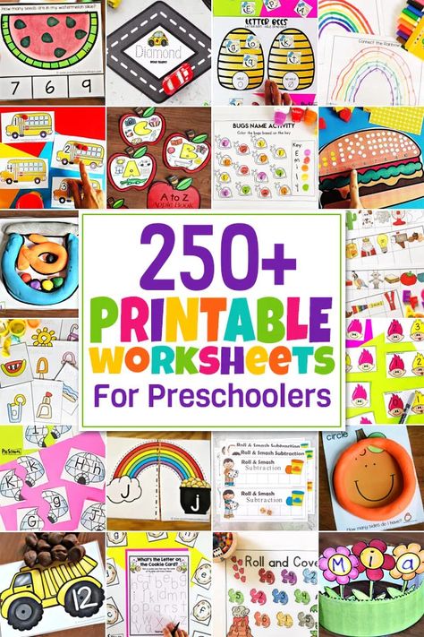 Free Printable Preschool Worksheets, Pre K Math Worksheets, Pre K Worksheets, Free Printable Crafts, Preschool Math Worksheets, Free Preschool Printables, Free Preschool Worksheets, Preschool Colors, Alphabet Worksheets Preschool