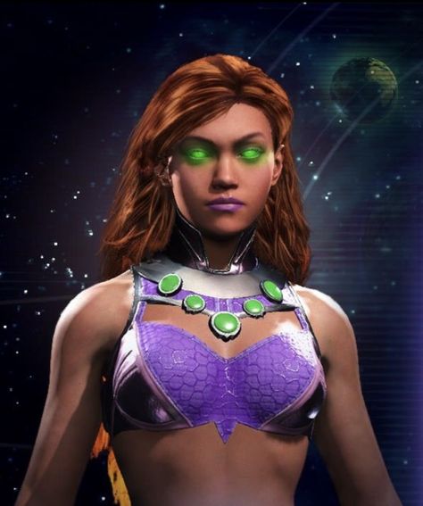 Starfire. Injustice 2 Starfire, Tim Drake Red Robin, Hair Metal Bands, Galaxy Universe, Sunkissed Skin, Injustice 2, Dc Comics Heroes, Avatar Picture, Comic Book Superheroes