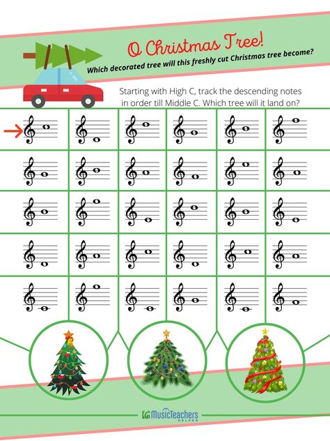 O Christmas Tree worksheet for the holiday season! To get the full pdf version, visit our new resources page: www.musicteachershelper.com/resources/ #musicworksheets #christmasworksheets #decoratedtree #musicscale #musicteachershelper Tree Worksheet, Music Education Activities, Xmas Music, Music Theory Worksheets, Winter Music, O Christmas Tree, Music Lessons For Kids, Elementary Music Lessons, Christmas Worksheets