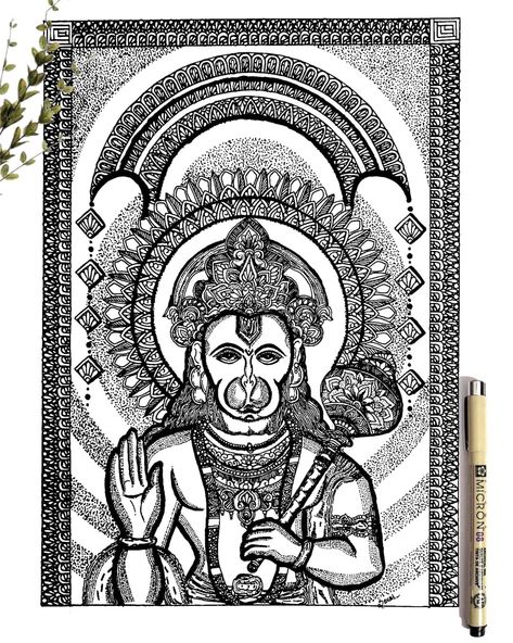 #mandala #art #artist #artwork #zentangleart #mandalatattoo #kalamkritibysaras #arttherapy #mandaladesign Lord Hanuman Mandala Art, Hanuman Mandala Art, Pic Candle, Mandala Art Therapy, Lord Hanuman, Mandala Design Art, Mandala Tattoo, Mandala Drawing, Zentangle Art