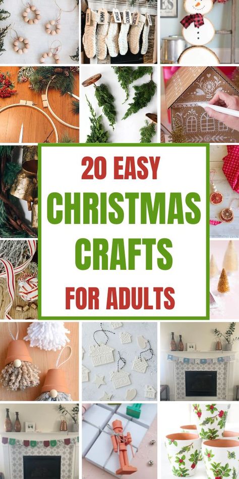 Get into the festive spirit with these simple and creative Christmas crafts for adults! Perfect for decorating or gifting, these DIY projects add a personal touch to the holiday season. Fun, easy, and full of holiday charm! 🎁✨ #ChristmasCrafts #DIYHolidayDecor January Craft Ideas For Adults, Holiday Craft Ideas For Adults, Cute Christmas Craft Ideas, Christmas Crafts For Couples, Cute And Easy Christmas Crafts, Easy Diy Christmas Crafts For Adults, Family Christmas Craft Ideas, Cute Christmas Crafts For Adults, Christmas Craft For Adult Group