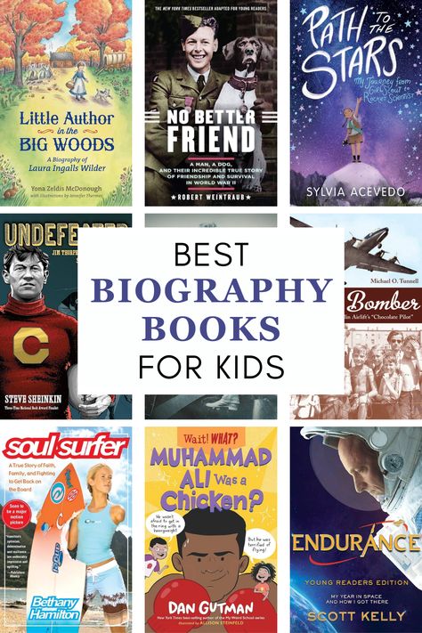 Best Biography Books for Kids Best Autobiographies, 4th Grade Books, Nonfiction Books For Kids, Biography Projects, Biography Project, Autobiography Books, Best Biographies, Upper Elementary Resources, Biography Books