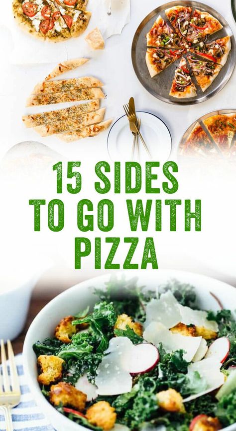 Need a few easy side dishes for your pizza party? Here are the best sides to go with pizza, from Italian chopped salad to homemade ranch. #pizza #sides #sidedish #salad #healthy #mealprep #pizzaparty