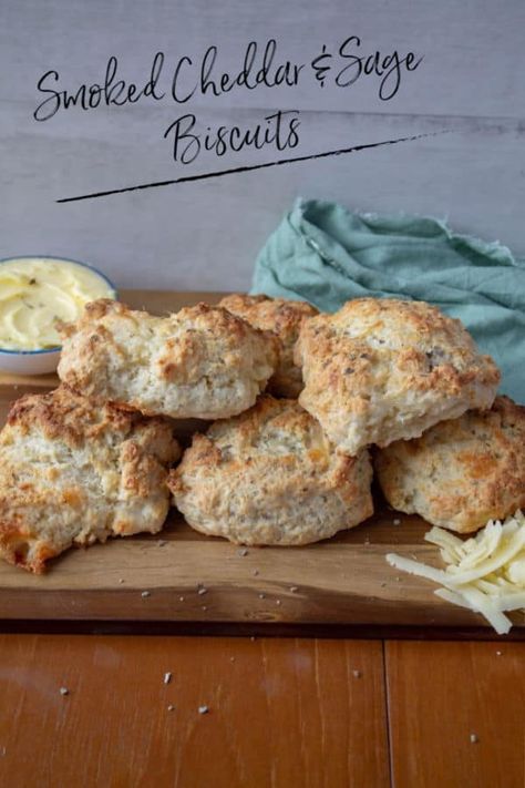 Smoked Cheddar & Sage Biscuits are easy to make. This recipe combines smoky cheese with sage to create tender drop biscuits. They're amazing fresh from the oven with salted butter. #biscuits #recipe Sage Biscuits, Jalapeno Cheddar Biscuits, Magic Cook, Butter Biscuits Recipe, Butter Biscuits, Drop Biscuits, Biscuits Recipe, Cheesy Recipes, Long Pixie