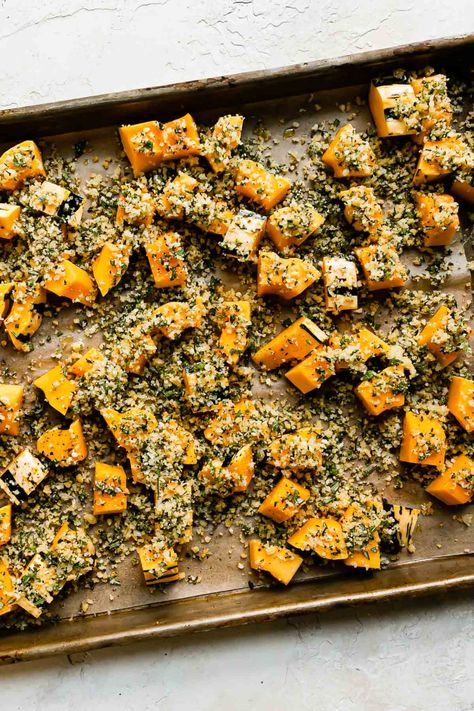 Simple Fall Dinner, Massage Kale, Squash Ideas, Delicata Squash Recipe, Creamy Caesar Dressing, Crouton Salad, Easy Fall Dinner, Roasted Delicata Squash, Easy Fall Dinners